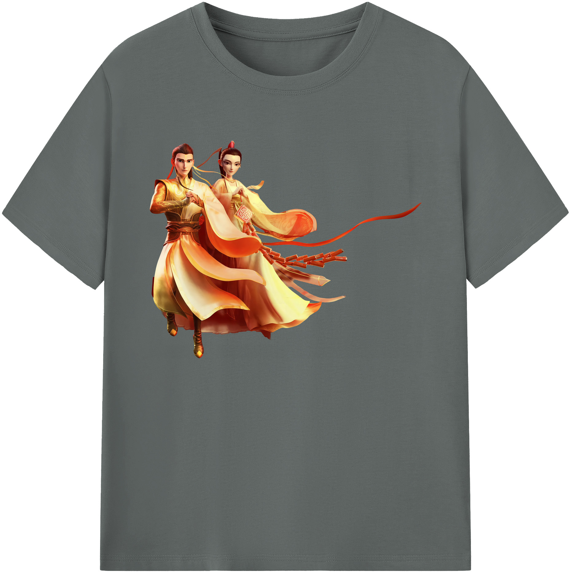 （画像用） Ne Zha 2 ナタ 魔童の大暴れ 綿100％ メンズ半袖Tシャツ｜肌触りやわらか＆通気性